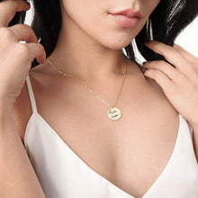 Load image into Gallery viewer, Gold filled disc necklace