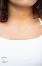 Load image into Gallery viewer, Moonstone Necklace Natural Stone Necklace Dainty Rainbow Moonstone Necklace Gift for Her Tiny Gemstone Necklace Delicate Layering Necklace