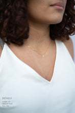 Load image into Gallery viewer, Moonstone Necklace Natural Stone Necklace Dainty Rainbow Moonstone Necklace Gift for Her Tiny Gemstone Necklace Delicate Layering Necklace