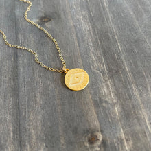 Load image into Gallery viewer, Evil Eye Necklace Gold Coin Necklace
