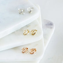 Load image into Gallery viewer, Herkimer Diamond Studs Earrings Gold Herkimer Earrings April Birthstone Jewelry Silver Herkimer diamond earrings Gift for Her