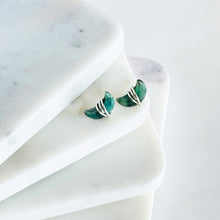 Load image into Gallery viewer, emerald post studs