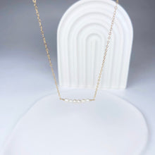 Load image into Gallery viewer, Pearl Bar Necklace Dainty Pearl Necklace Gold Pearl Bead Necklace June Birthstone Necklace Bridesmaid Gift for Her