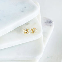 Load image into Gallery viewer, Herkimer Diamond Studs Earrings Gold Herkimer Earrings April Birthstone Jewelry Silver Herkimer diamond earrings Gift for Her