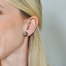Load image into Gallery viewer, Raw Emerald Studs Earrings