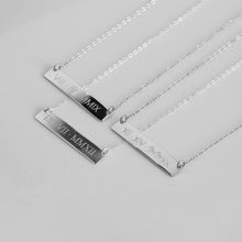Load image into Gallery viewer, Sterilng Silver Bar Necklace