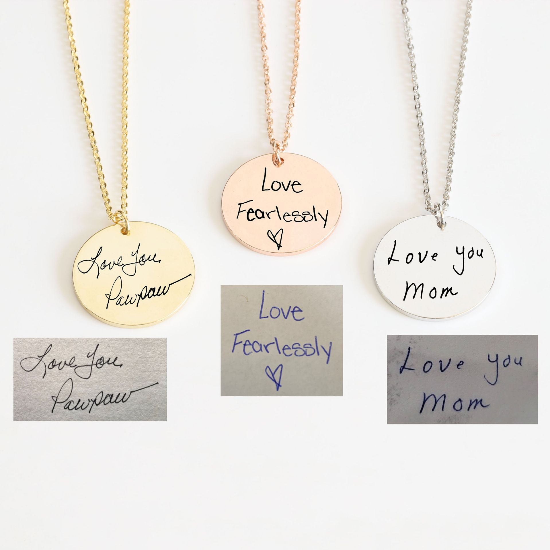 Handwriting Heart Necklace | Gypsealust