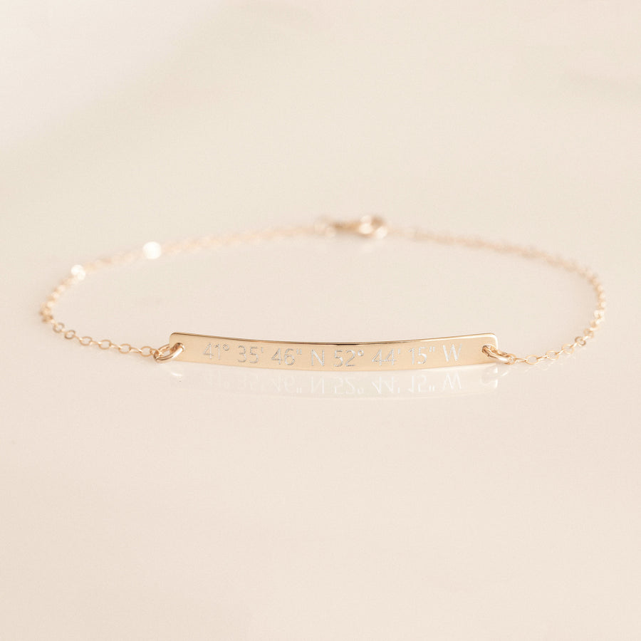 Gold filled bar bracelet